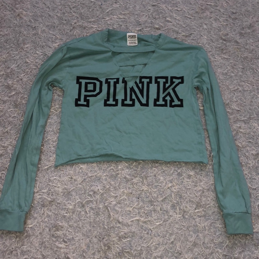 Chest slashed PINK long sleeve shirt
